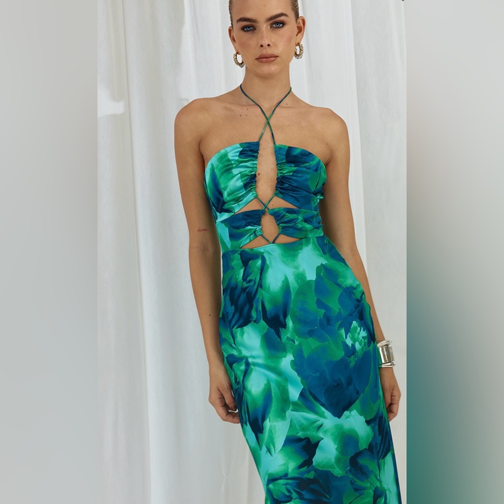 Green Calista Dress by RNWY (Runaway The Label)